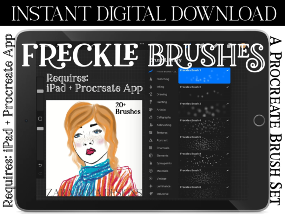 20+ Procreate Freckle Brush Set: Add Character to Your Art