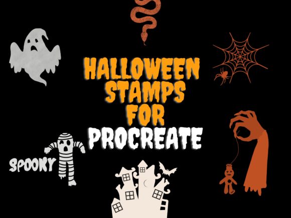 70 Halloween Stamps for Procreate: Instant Spooky Charm