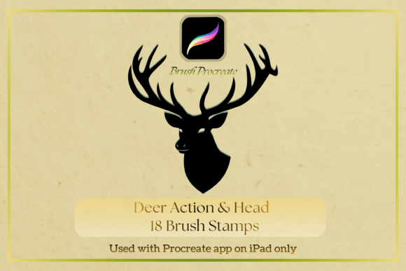 Dynamic Deer Silhouettes for Procreate: A Stamp Brush Set