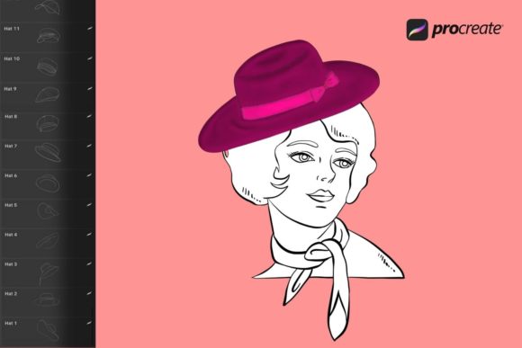 Effortless Illustration: The Power of Hat Procreate Stamps