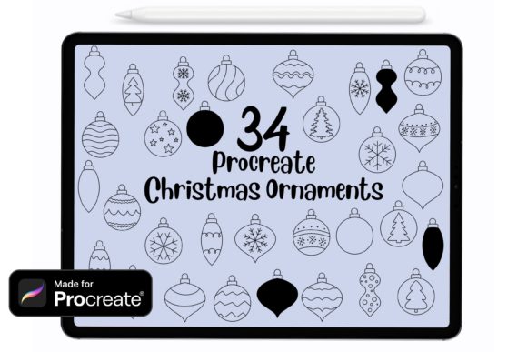 Elevate Your Winter Designs with Procreate Christmas Ornament Brushes