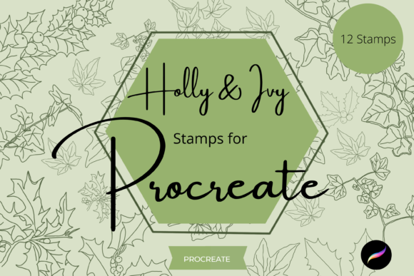 Holly & Ivy Procreate Stamps: Festive Digital Crafting Made Easy