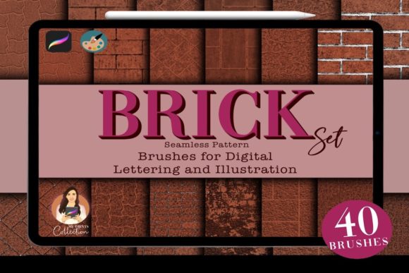 Transform Your Digital Art with 40 Brick Procreate Brushes