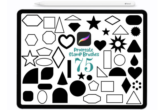 Unlock Faster Workflows with 75 Procreate Shape Brushes